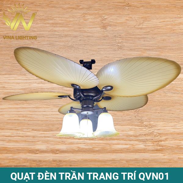 Quạt trần đèn trang trí QVN01 - Thiết Bị Chiếu Sáng Vina Lighting - Công Ty TNHH Thiết Bị Điện Và Chiếu Sáng Đô Thị Vina Lighting